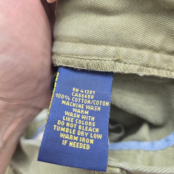 Polo Ralph Lauren Men's Flat Front Classic Fit 9 Chino Shorts Green Size 33 - Picture 7 of 7